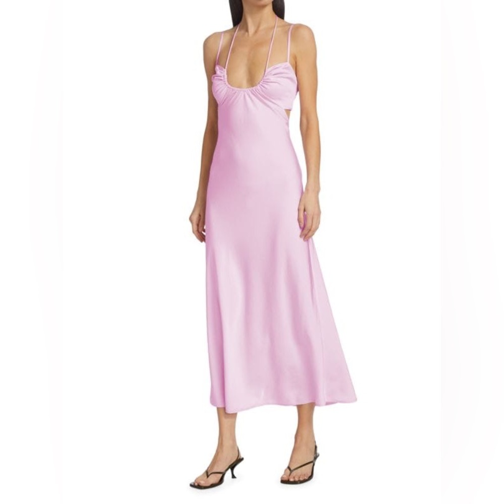 A.L.C. Sienna Strappy Satin Slip Dress Tuberose